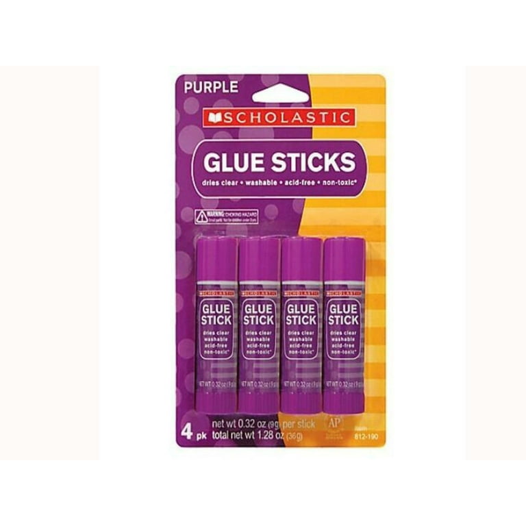 Glue Sticks 24ct Pack Bundle Classroom Set Purple Dries Clear Kids School  Crafts