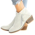 thumbnail image 1 of Women's Block Heel Ankle Boots Zipper Chelsea Booties Shoe, 1 of 3