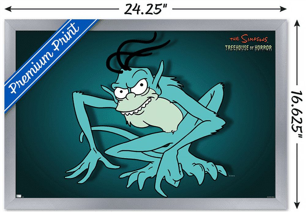 The Simpsons: Treehouse of Horror - Gremlin Wall Poster, 14.725" x 22.375", Framed