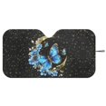 thumbnail image 3 of HUIACONG Blue Butterfly Blocks Heat & Sun Car Windshield Sun Shade for Large Vehicles Most Model Vehicles UV Reflective Foldable Automotive Sunshade, 3 of 7