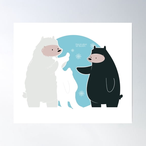 Animals Fun Facts Polar Bear Poster Wall Art, Modern Wall Decor For Living Room Bedroom, 24x24 UNFRAMED