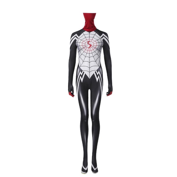 Disfraz Premium Cindy Moon Spider Mono Mujer Superior 3D Traje de fiesta de Halloween Kuymtek Negro T XXS para Niña