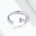 thumbnail image 2 of Anillo de flor de rosa de plata de ley 925, anillo abierto, anillo ajustable para el dedo para mujeres y niñas, regalo del día de San Valentín, 2 of 9