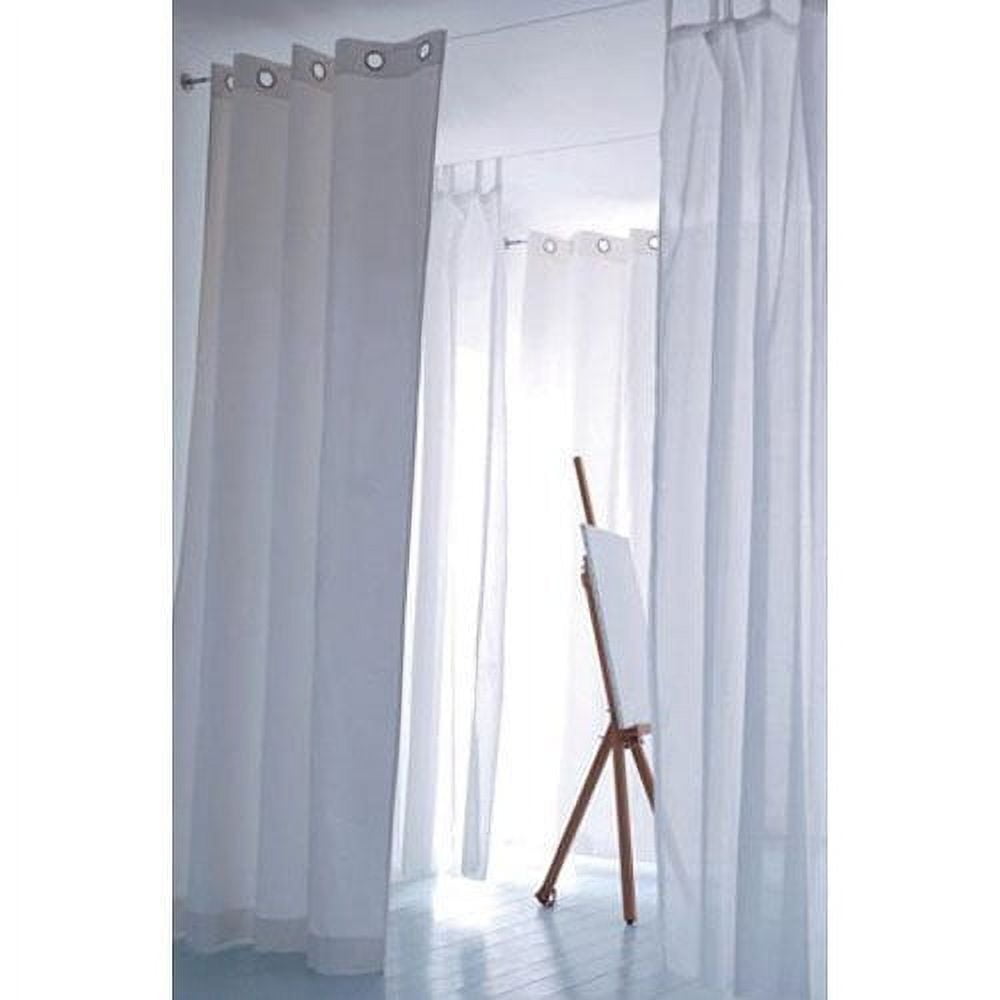 QQ-OUTLET WirePro Curtain Wire Rod Set Stainless Steel, Multi-Purpose, 16.5' Wire, 2 Mounting Pieces, 24 Clips