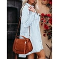 thumbnail image 7 of luvamia Denim Dress for Women Long Sleeve Jean Dress Button Down Casual Babydoll Denim Shirt Dress Size XS-2XL Fit Size 0-22, 7 of 7