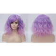 thumbnail image 6 of Unique Bargains Wigs for Women 14" Gradient Purple Pink Curly Wig with Wig Cap, 6 of 6