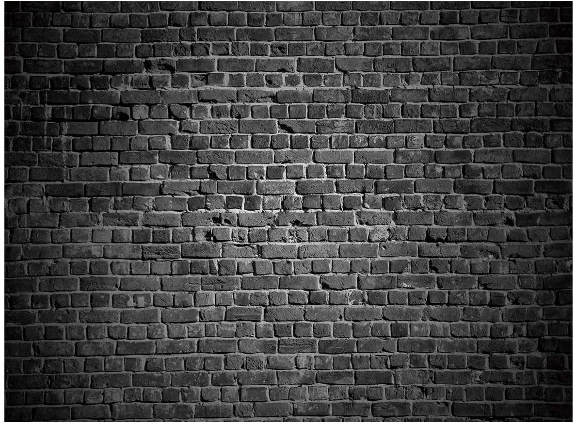 AIIKES 7x5FT Black Brick Backdrop Brick Backdrops for Birthday Party