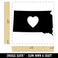thumbnail image 2 of South Dakota State with Heart Self-Inking Rubber Stamp Ink Stamper - Fuchsia Ink - Small 1 Inch, 2 of 7