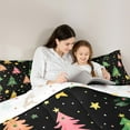 thumbnail image 5 of Manfei Kawaii Xmas Tree Queen Comforter Set,Colorful Graffiti Stars Bedding Sets,Merry Christmas Bedding Comforter Set For Teens,Super Cozy Room Decor Reversible,3-Piece, 5 of 8