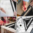 thumbnail image 4 of 7 Inch Triangle Ruler Aluminum Alloy Carpenter Square 90 Degree Rustproof High Precision Carpenter Triangle Square Durable for Engineer Carpenter Roof, 4 of 5
