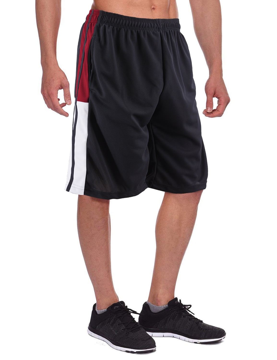 MENS CASUAL BASKETBALL SHORTS MESH SHORTS ATHLETIC GYM FITNESS WORK OUT SHORTS