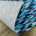 thumbnail image 5 of Ambesonne Blue Place Mats Set of 4, Geometric Design Stripes, Standard Size, Multicolor, 5 of 6