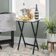 thumbnail image 4 of Linon 43001WHTSET-01-AS Tray Table Set 15.75" D x 18.9" W x 26.38" H White, 4 of 5