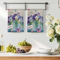 thumbnail image 3 of Hello Spring Kitchen Towels Set of 3, Pastoral Purple Bottle Floral Wooden Plaid Absorbent Dish Towels for Kitchen, Microfiber Hand Towel, Quick Drying Tea Towel for Cleaning Decorative Dishcloths, 3 of 7