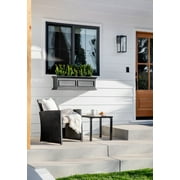 Veradek Brixton Railing Window Box 36 Plastic Planter 2-Pack Black
