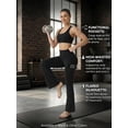 thumbnail image 5 of FLEXVIBE Womens Flare Leggings for Yoga Workout Polyester High Waist Stretch Bootcut Pants with Cargo Pockets,Navy blue,US Size S, 5 of 9