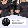 thumbnail image 5 of Mens Slimming Body Shaper Seamless Compression Shirt Tummy Control Slimmer Shapewear Gynecomastia Undershirt L White, 5 of 5
