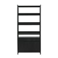 thumbnail image 5 of Walker Edison Transitional Wide Reeded Bookshelf with Drawers, Black, 5 of 19