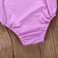 thumbnail image 5 of GZEFJRQM Girls Summer Sets Tulle Puff Long Sleeve Solid Color Romper Bodysuit + Bow Headband 2pcs Outfits Kids Clothes Girls Newborn Clothes Girl for Daily and Family Photo Purple 6-12 Months, 5 of 6