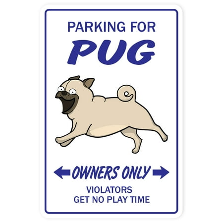 PUG Decal dog pet parking road Decals toy puppy kennel vet breeder | Indoor/Outdoor | 5