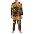 thumbnail image 3 of Lsque Western Cowboy Guinea Pig Pattern Long Sleeve Pajama Set for Men - Soft 2-Piece Sleepwear and Loungewear Set with Pockets, Comfy Nightwear-XX-Large, 3 of 7