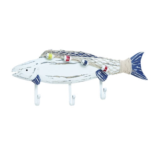 Woodland Imports Wooden Fish Coat Hook