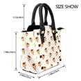 thumbnail image 2 of Lsque Funny Corgi Pattern Leather Rivet Shoulder Bag – Elegant Genuine Leather & Microfiber PU Crossbody with Detachable Adjustable Strap, 2 of 5