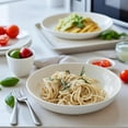 thumbnail image 2 of 7 Pack Porcelain Pasta Bowls Ceramic , Large Serving Bowl, Wide and Shallow, Set 8.3 Inch - 30 Ounce - for Pasta, Salad, Cereal, Soup & Microwave & Dishwasher Safe, 2 of 7