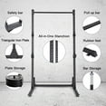 thumbnail image 3 of Squat Rack 800LB Capacity Power Rack 2"x 2" Steel Power Cage Exercise Stand with 4 J-Hooks for Bench Press, Weightlifting and Strength Training - 1026783, 3 of 5