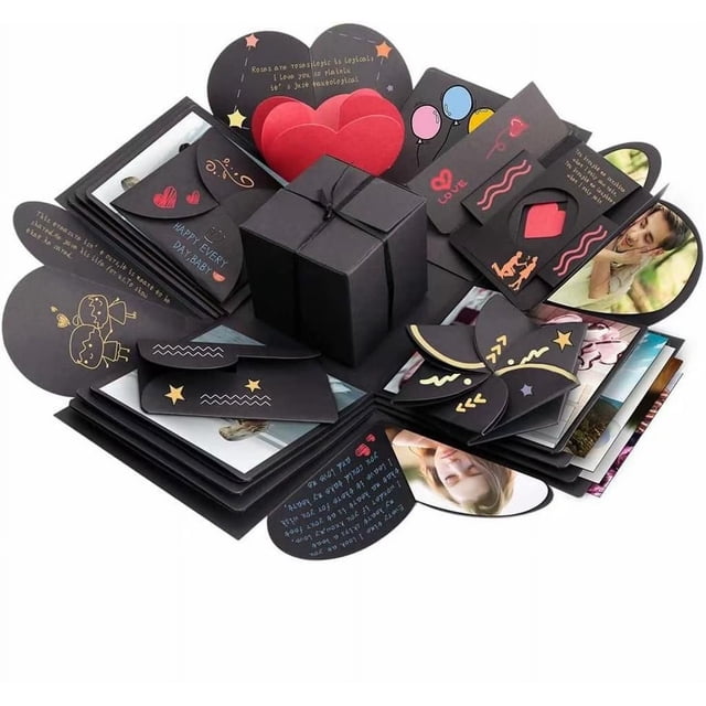 Memories Unfolded, Customized Gifts for Boyfriend Anniversary, Explosion Gift Box with Durable Cardboard Construction, Scrapbooking Accessories for Personalized Creations
