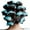 Light Blue, variant on GARENAS Hot Sponge Creative Sleep Spotty Hair Curls Pear Hair Curls Lazy Hair Curls Dry Hair Curls(Black)