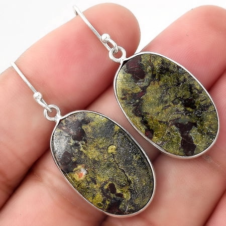 Desiregem Dragon Blood Stone - South Africa 925 Silver Adult Women Earrings Jewelry SDE51013 E-1001