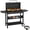 Black griddle with shelf, variant on SKOK 23'' 45,000 BTUs Portable 3-Burner Propane Flat Top Gas Propane Griddle with Hood for Camping