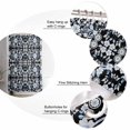 thumbnail image 5 of Small Stall Shower Curtain 36x72 Inch Narrow Half Size Black Blue Floral Bath Curtains Bathroom Decor Vintage Pastoral Botanical Leaves Waterproof Fabric Shower Curtain Set with Hooks 36 Inch, 5 of 6