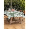 thumbnail image 2 of Rectangle Outdoor Tablecloth with Umbrella Hole and Zipper 60x102 Inch, Sage Green Coastal Coral Waterproof Patio Table Cloth, Summer Nautical Sea Beach Ocean Washable Picnic Table Cover for Camping, 2 of 7