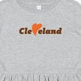 thumbnail image 4 of Inktastic Cleveland Heart Solid Orange Girls Toddler Dress, 4 of 5