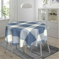 thumbnail image 2 of Buffalo Check Blue and White Plaid Farm Waterproof Picnic Patio Party Round Table Cloth Cover Decorations Fabric 60 Inch Circular Tablecloth for 20-47 Inch Home Dining Room Kitchen Decor, 2 of 6