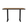 thumbnail image 2 of Cafe and Breakroom Table w T-Bases in Red (30 in. x 48 in./Med Oak), 2 of 5