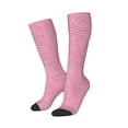 thumbnail image 2 of Daiia Sports Socks Glitter Pink Printed Novelty Crew Socks for Men Women Knee High Socks Cotton Socks Soft & Breathable Support Unisex Socks, 2 of 9
