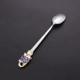 thumbnail image 2 of Stainless Steel Enamel Spoon Coffee Stirring Spoons Delicate Teaspoon Dessert Scoop (Blue Rose), 2 of 8