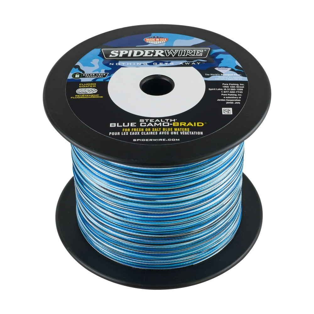Spiderwire Stealth® Blue Camo Braided Superline Fishing