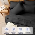 thumbnail image 3 of WISHEAD 7 Piece King Comforter Set Bed in a Bag, Ultra Soft Bedding Sets with Sheets & Pillowcases, All Season Quilted Luxury Bedding, Black, 3 of 9