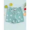 thumbnail image 3 of Musuos Toddler Boys Swim Shorts 6M 12M 18M 24M 3Y 4Y Casual Elastic Waist Cute Dinosaur Print Swim Trunks for Baby, 3 of 10