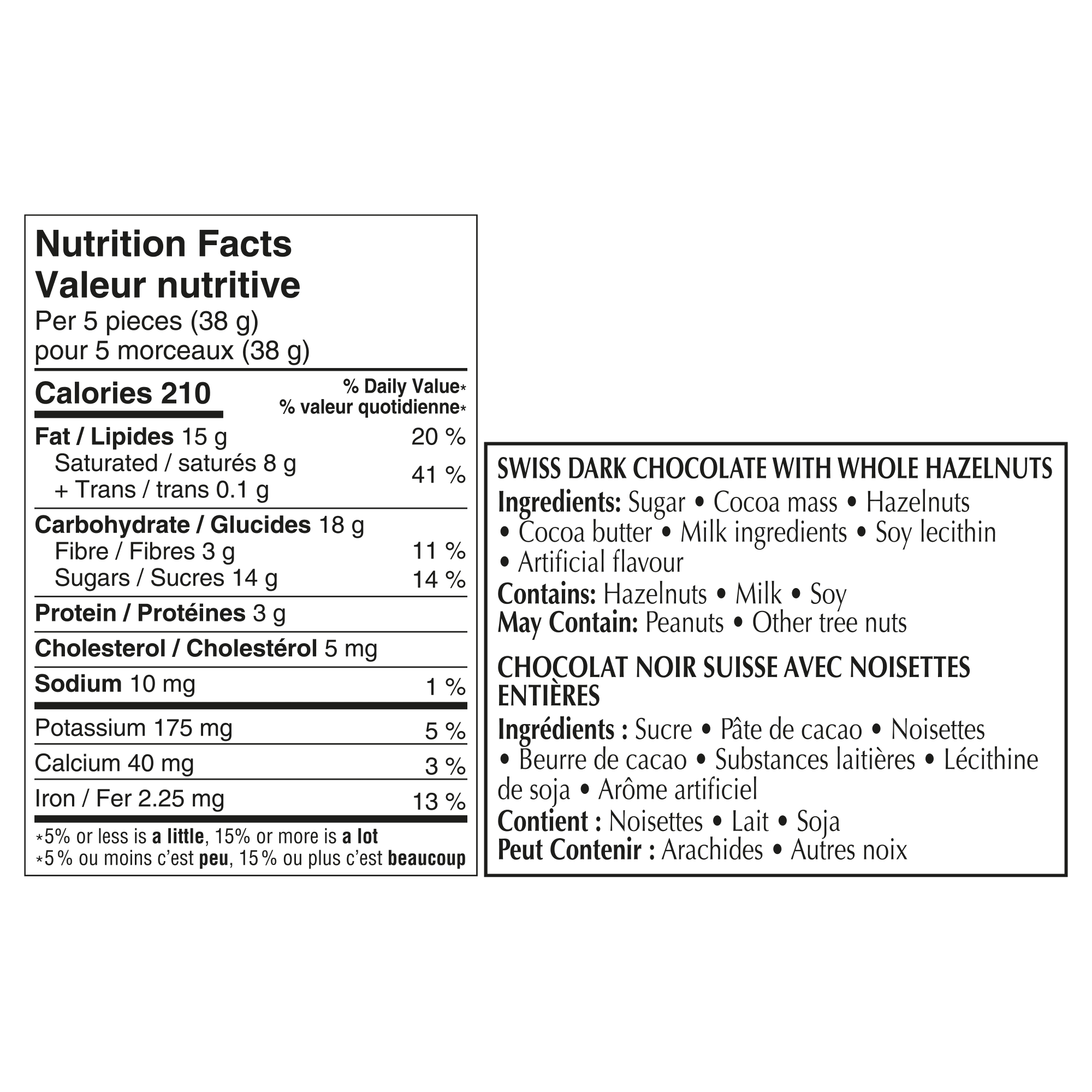 Lindt Tablette au chocolat noir et à la noisette SWISS CLASSIC, 300 g