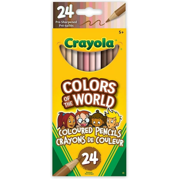 Crayola 918993.036 24 Colours of The World Skin Tone Pencils
