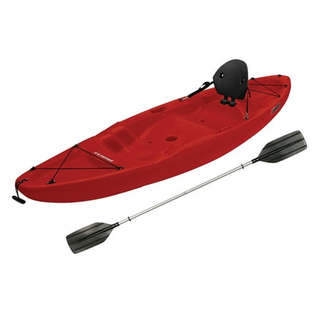 sun dolphin patriot 8.6 sit-on kayak red, paddle included