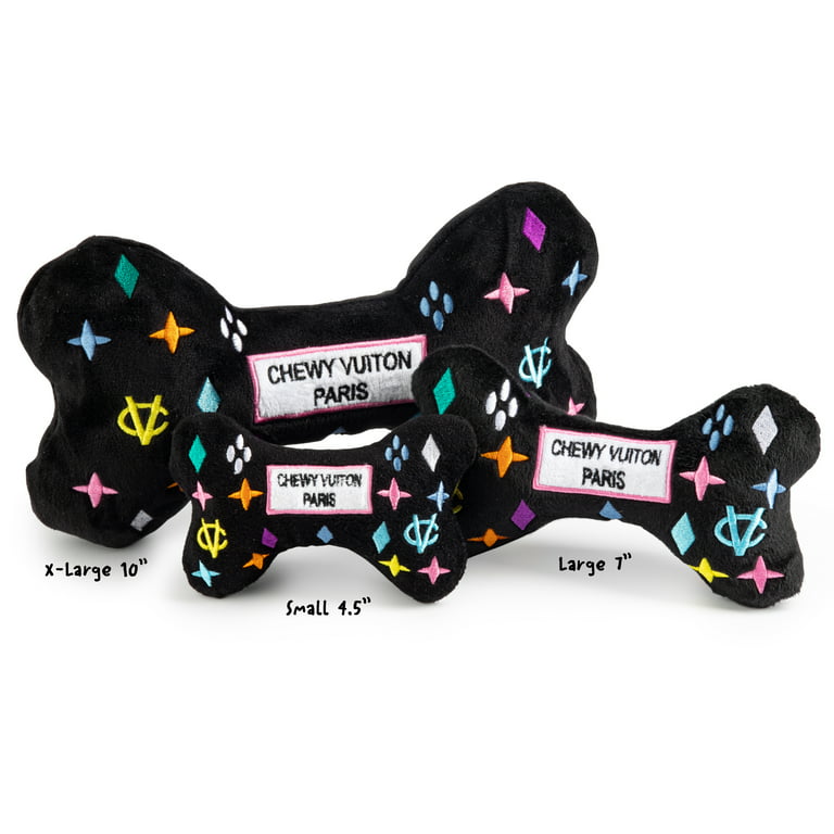 Chewy Vuiton Chic: Parody Designer Plush Dog Toys for Stylish Pups
