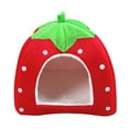 thumbnail image 1 of F 10.24X10.24 Inch Strawberry Pet Bed Yurt Tent Warm Indoor For Animals, 1 of 8