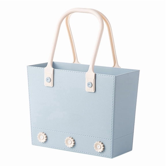 JHyouerji 2.47 Gallon Tote Bag Reusable Portable Gift Bags with Sturdy Handles for Travel Shopping Spring Picnic Camping Birthday Party