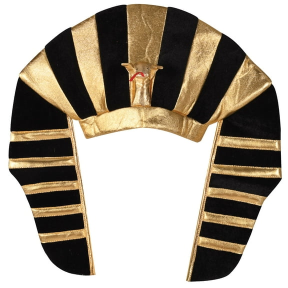 Beistle Tigerdoe Pharaoh with Egyptian Headpiece Adult Plush Hat Costume - One Size - Pack of 6